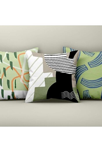 Lenjerii Deosebite Set 3 fete perna decorative 43x43cm, Design Abstract 18