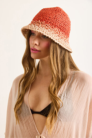 Olalook Women's Coral Powder 2 Color Bucket Hat Spk-00000018