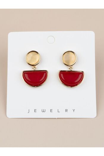 Portakal Esintisi Améthysa Acrylic Stone Dangle Earrings