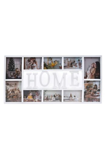 OEM White decorative photo frame for 10 photos 10x15cm and 13x18cm, 72x36.5cm, set