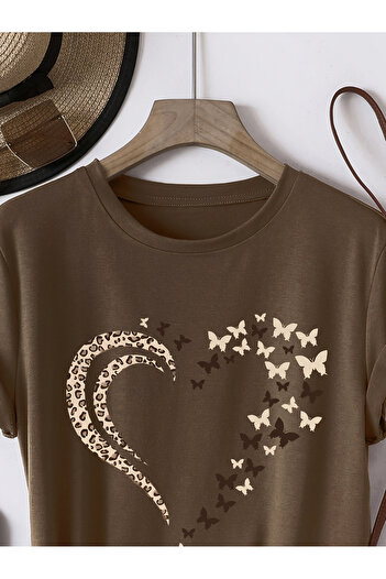 uyguntarz Heart Leopard Butterfly Detailed