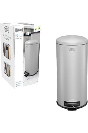 Black&Decker Dome Lid Soft Close Recycle Pedal Bin 30 Liter