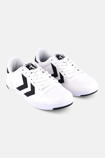 hummel Kids Boy Stadil Light Canvas Lace Up Outdoor Shoes, White