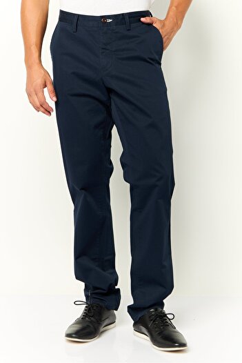 Gant Men Slim Fit Solid Chino Pants, Navy