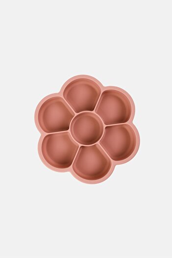 Preschool Fun Silicone Divided Snack Plate, Rose Pink