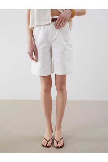 LC Waikiki Lcw Jeans Buy Belted Bermuda Fit Women's Jean Shorts (S5)