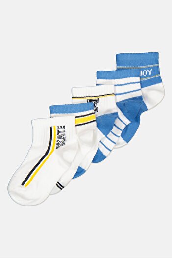RBX Kids Boy 5 Pair Quarter Socks, Multicolor