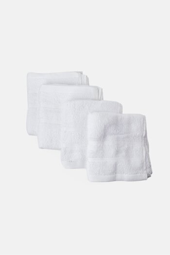 Kathy Ireland 4 Pieces Fingertips Towel Set, White