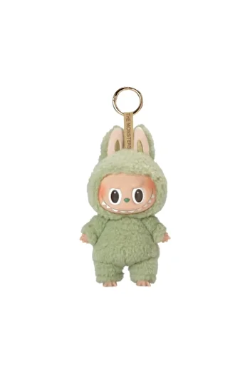 victiny Labubu Monsters Macaron Plush Toy with Keychain, 15 cm, Green