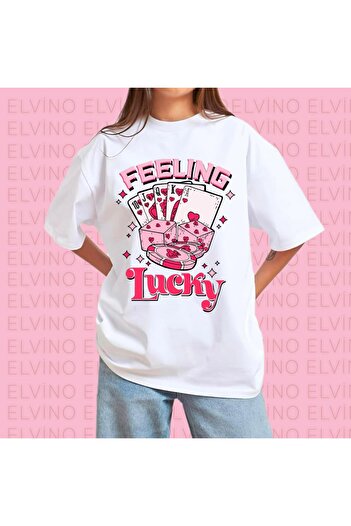 Elvino Trend Summer Design Printed Oversize Unisex Women/Men Crew Neck T-Shirt