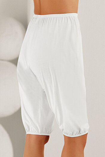 Şahinler Women's White Long Johns 6-Piece Combed Cotton Underwear 100% Cotton