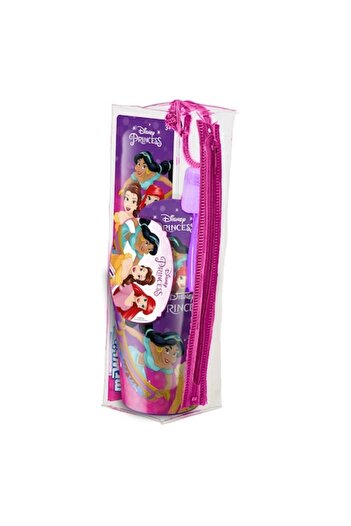 DİSNEY PRİNCESS Travel Set Princess Disney Kids +3 Years, Toothpaste 75 ml, Water Cup, and Soft Toothbrush with Cap