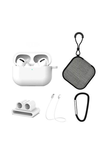 THD Extended 5-in-1 set for protecting Apple Airpods Pro headphones, white