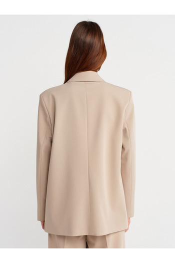 Dilvin 60767 Blazer Jacket-Light Beige