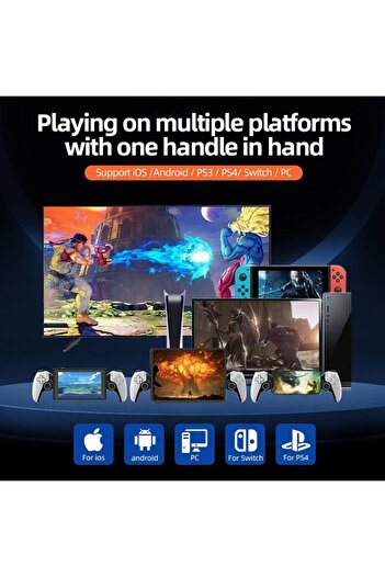 SKYDDAR INNOVATION Wireless Bluetooth 5.2 Controller Universal, Android/iOS/PS4/Switch, BSP-D9, set sticker, Red