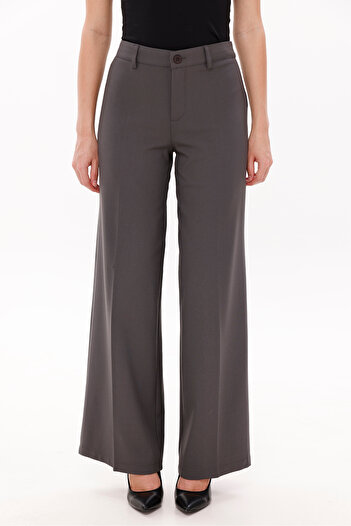 LA PANTE Front Buttoned Straight Stitched Palazzo Pants