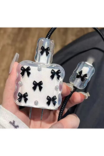 POWELL For APPLE 18/20W ŞARJ ALETİ KILIFI SETİ 3'LÜ SET ADAPTÖR KABLO KORUYUCU KILIF SETİ
