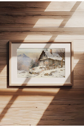 21mxm Imprimeu digital pe pânză, peisaje rurale și naturale, decor rustic pentru perete