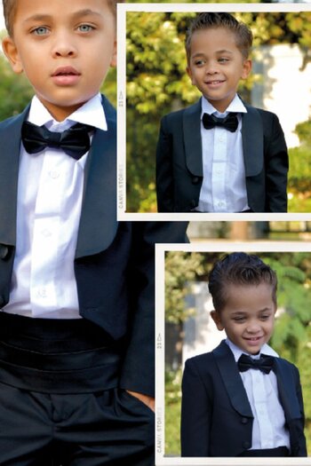 ChatonDor Smoking Frag Boy's Suit with Short Jacket