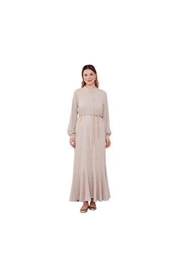 Levidor Chain Belt Button Closure Dress