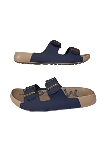 MULEX Flat Heeled Double Strap Buckle Casual and Comfortable Women's Slippers