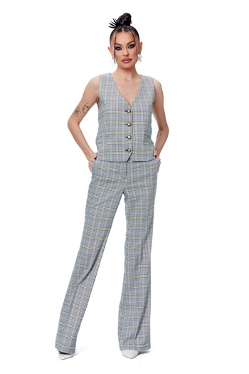 Atmosphere Fashion Short checked vest
