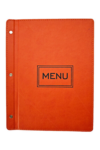 ankara menü Orange A4 Menu – Menu Case with Transparent Interior and Replaceable Page Protection