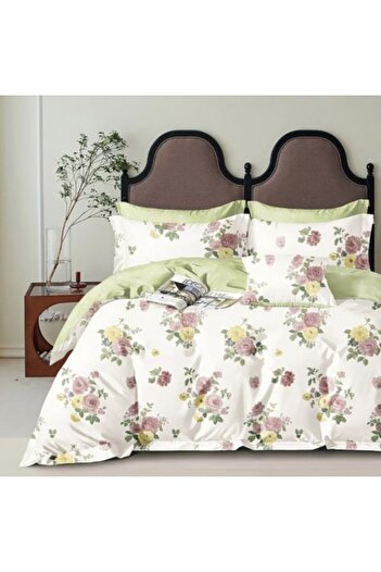 Pucioasa Double percale bed linen, 100% cotton, rose design