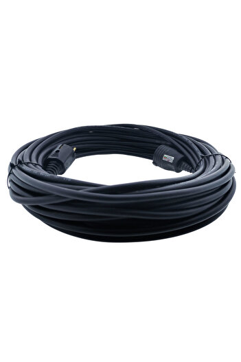 OEM Cablu prelungitor, lungime 30 m, pentru alimentare electrică, cu ștecher cauciucat și cuplaj