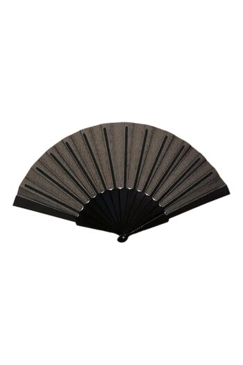 OEM Evantai din plastic si material textil, pliabil, negru
