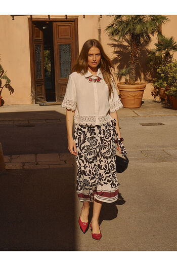 LC Waikiki Patterned Skirt with Elastic Waist