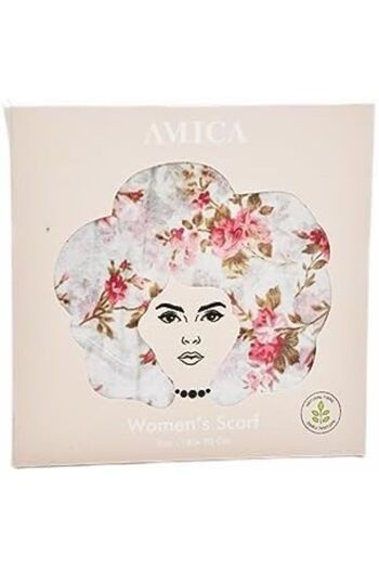 AMICA Women's Floral Moment Soft Natural Fibre Long Scarf, Pink, 180 X 90 Cm