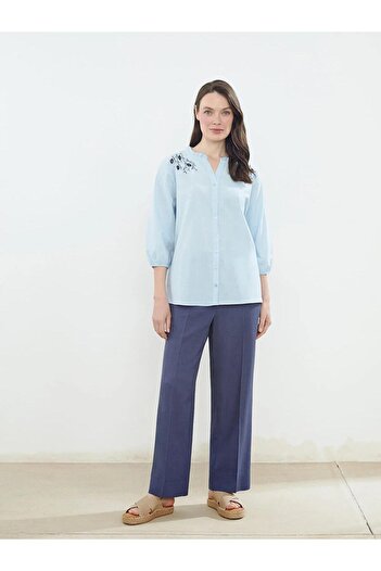 LC Waikiki Lcw Grace Women's Blouse with a  Collar and Flowers (S5)