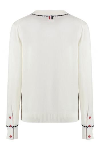 THOM BROWNE Thom Browne Cardigan In Silk And Cotton