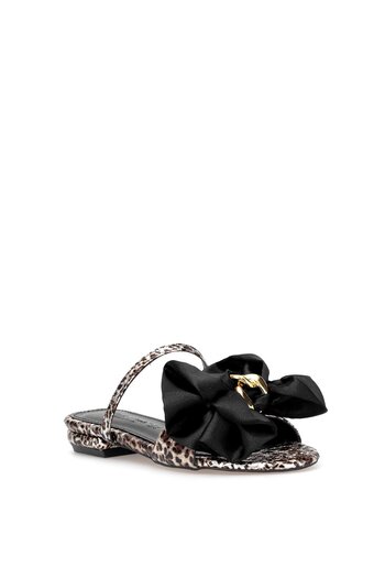Ayakkabı Fuarı Elite Pm230 K202-1 Women's Flat Slippers Leopard