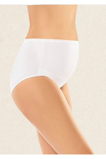 Loule Women's Underwear Combed Cotton Elastane 3 Pieces White Maternity Panties Ll.K50.O11.001