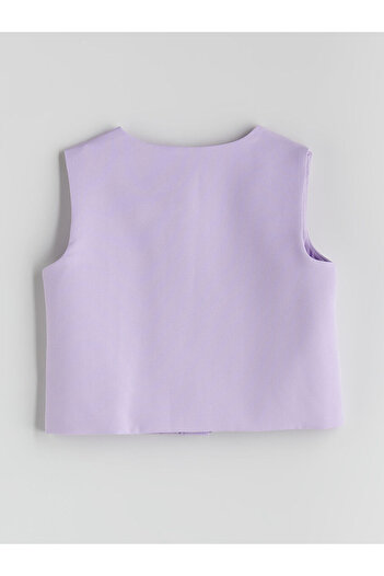 LC Waikiki Lcw Kids Lilac Bow Dobby Girl Blouse