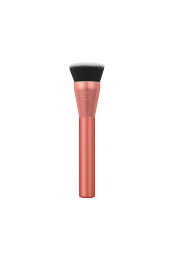 Real Techniques Glow Round Base Makeup Brush, For Liquid & Cream Makeup, Flat Top Foundation 1 Count