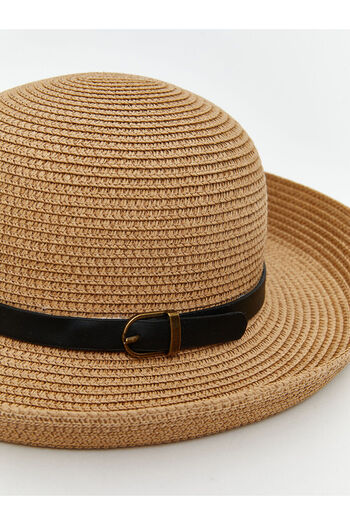 LC Waikiki New Season Leopard Patterned Women's Straw Hat - S5Ly68Z8