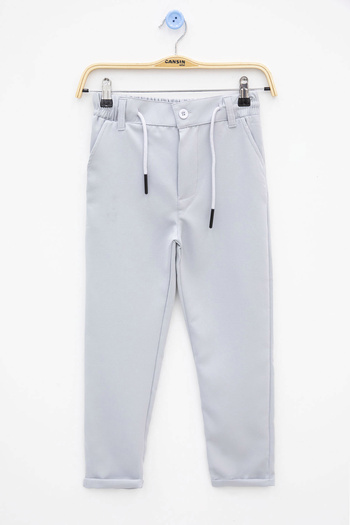 Cansın Mini Boy's Double Leg Gray Fabric Trousers 21142