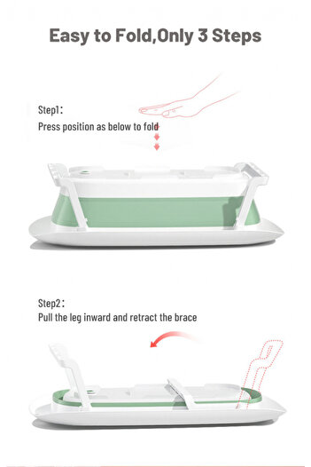 Little Mom Little Mom Happy Cow Grey Foldable Baby Bathtub, with Drain Plug with Temperature Sensor,