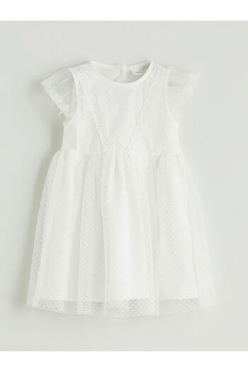 LC Waikiki New Season Crew Neck Girls' Lace Dress - S5Pp87Z1
