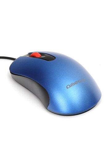 Omega Mouse USB, 45267 OM-520, cu cablu 1.2 m, 3 butoane, 1000 dpi, albastru cu negru