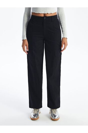 LC Waikiki Black Standard Fit Women's Cargo Pants