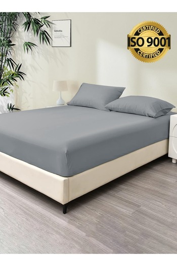 Master Home Textile 100% Rayon Of Bamboo Cooling Fitted Sheet Set, 3Pcs King Size, Silky Soft, Fits 200x200cm Bed