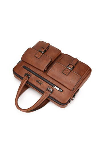 Cyber Men Bag Waterproof Vintager Briefcase Large Satchel Shoulder Bag Rugged Leather Computer Laptop Bag