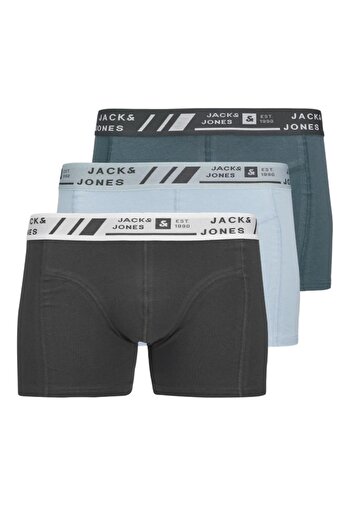 Jack & Jones J&J Cangus Men's 3 Pack Colorful Logo Blue Yellow Black Boxer Pack