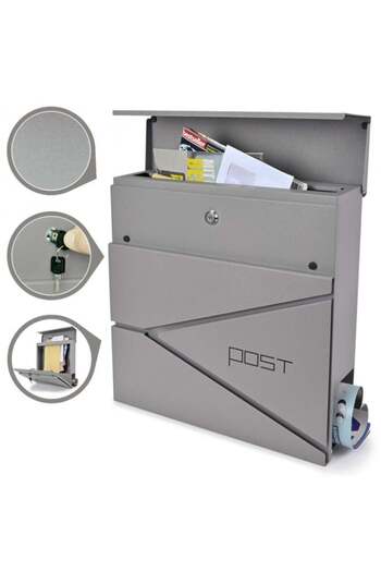 VERDA Mailbox for correspondence silver aluminum SN3693-4
