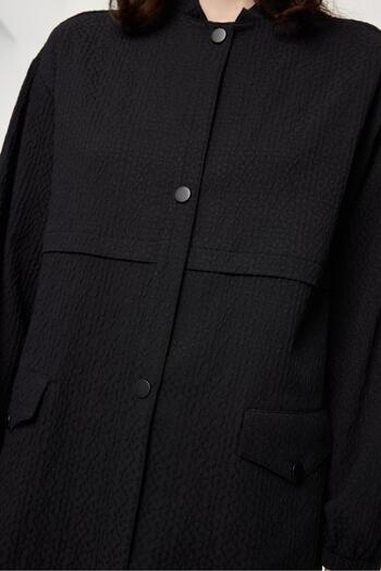 Zühre Patterned Black Sports Jacket C-0140