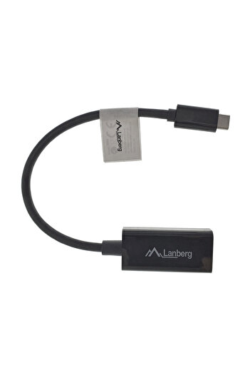 Lanberg Cablu convertor cu adaptor, Lanberg 41849, conector USB 3.1 tip C tata la DisplayPort mama